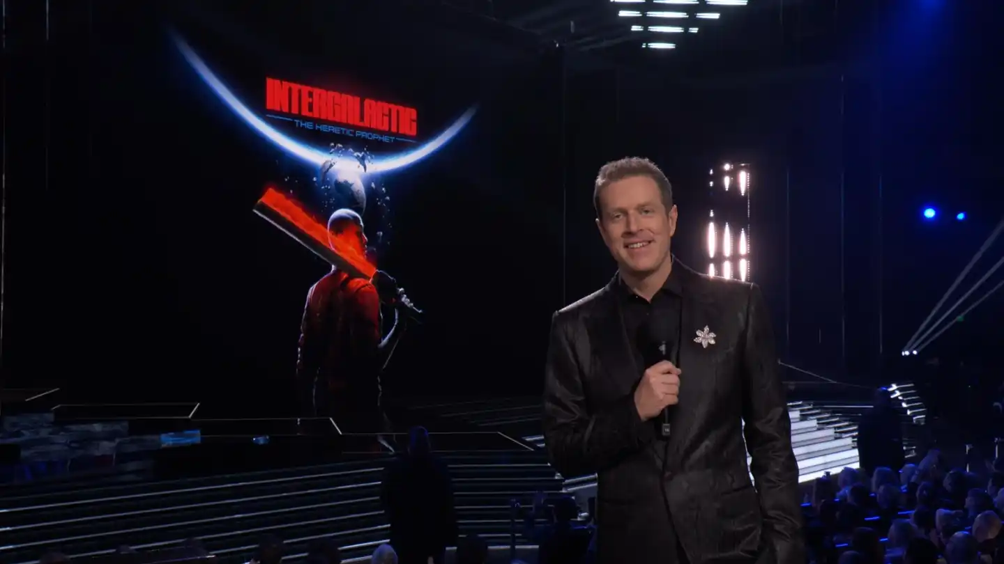 Geoff Keighley en The Game Awards presentando Intergalactic, un videojuego AAA de Naughty Dog