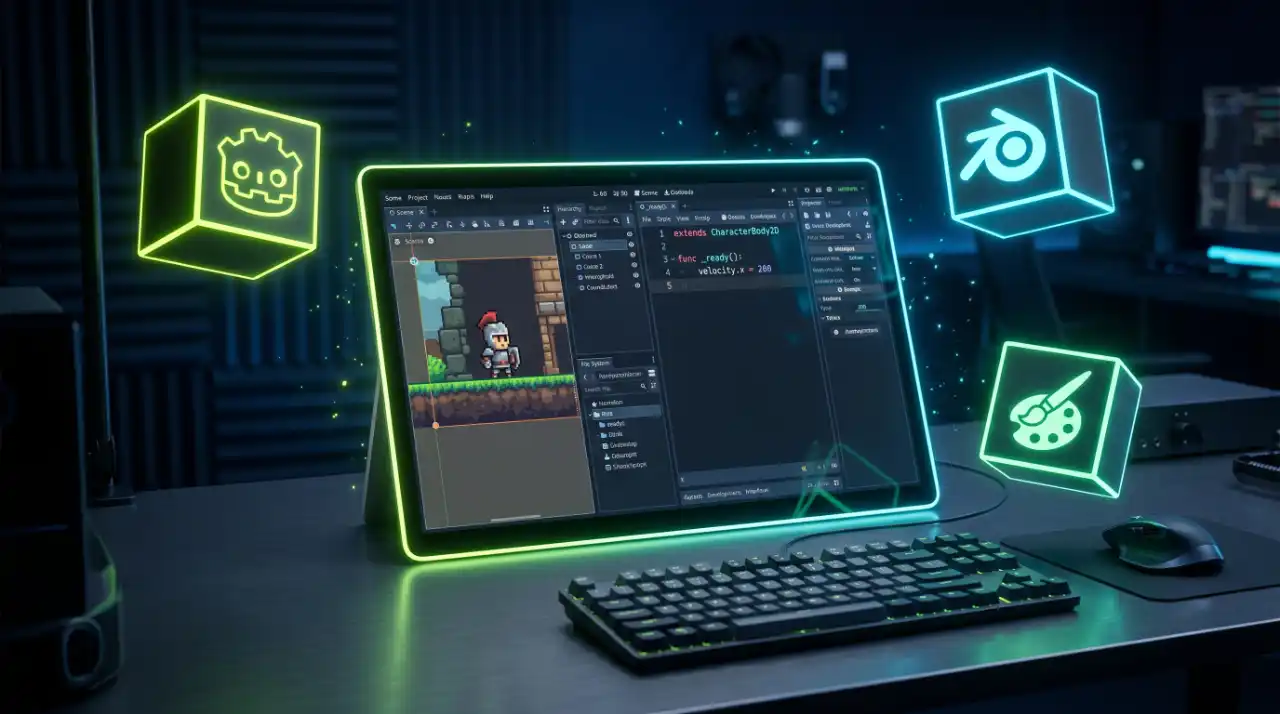 Mejores programas gratis para desarrollar videojuegos en 2026 (más allá del motor)