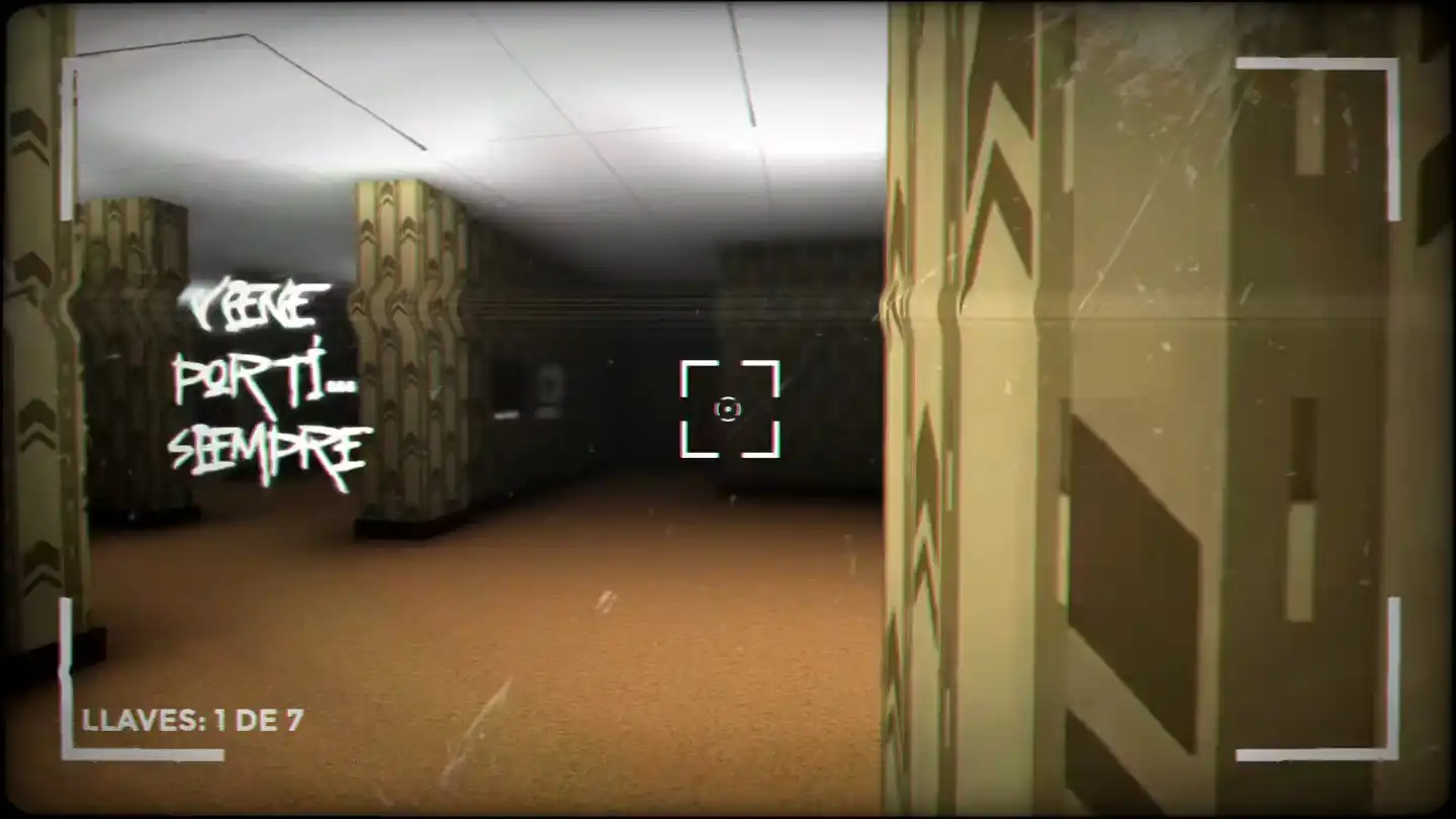 Halls Of Delirium: Nivel 1 Leedeo Backrooms con pasillos amarillos liminales y contador de llaves